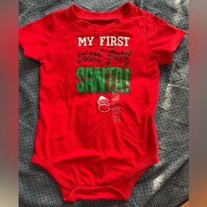 “My First Visit From Santa” Baby Christmas Onesie